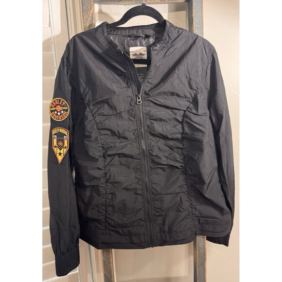 Harley Davidson Genuine Motor Clothes 2XL Black windbreaker - Picture 1 of 11